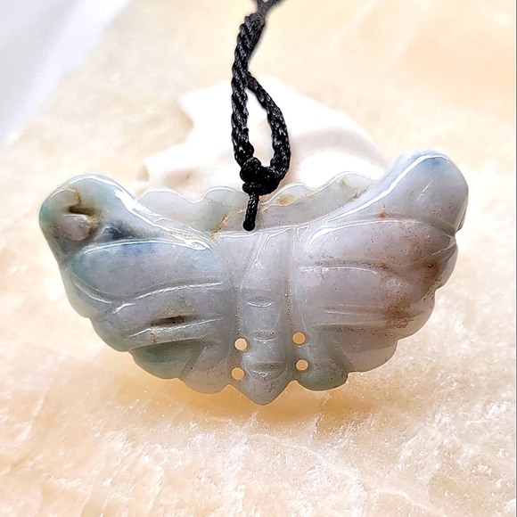 Certified Jadeite Butterfly Pendant NWT - Picture 1 of 5